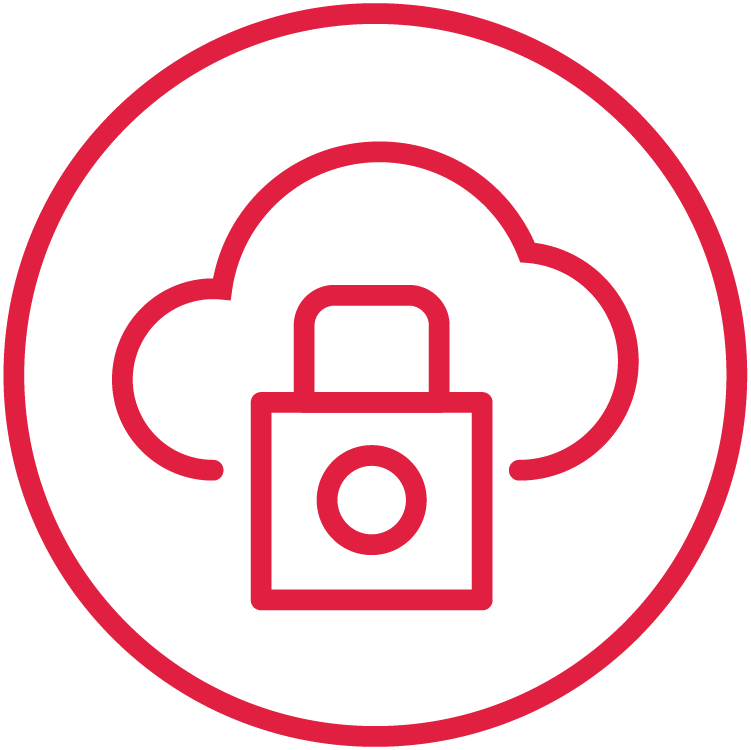 Cloud and lock icon