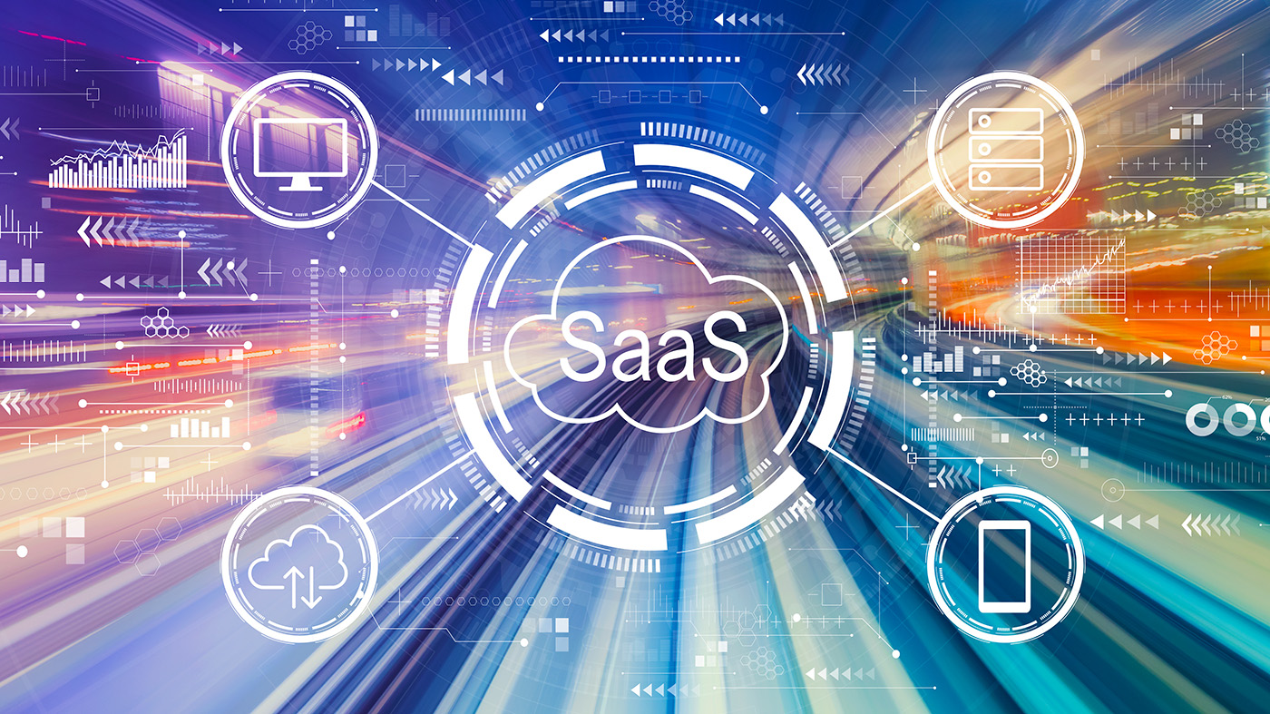 saas_abstrct A colorful abstract tech-focused graphic with the initials S A A S in the center.